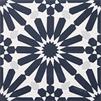 Black and white cement tiles